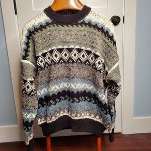 NWT Gaeltarra Men's Size 42 US Large Knitted Linen Blend Sweater Made In Ireland